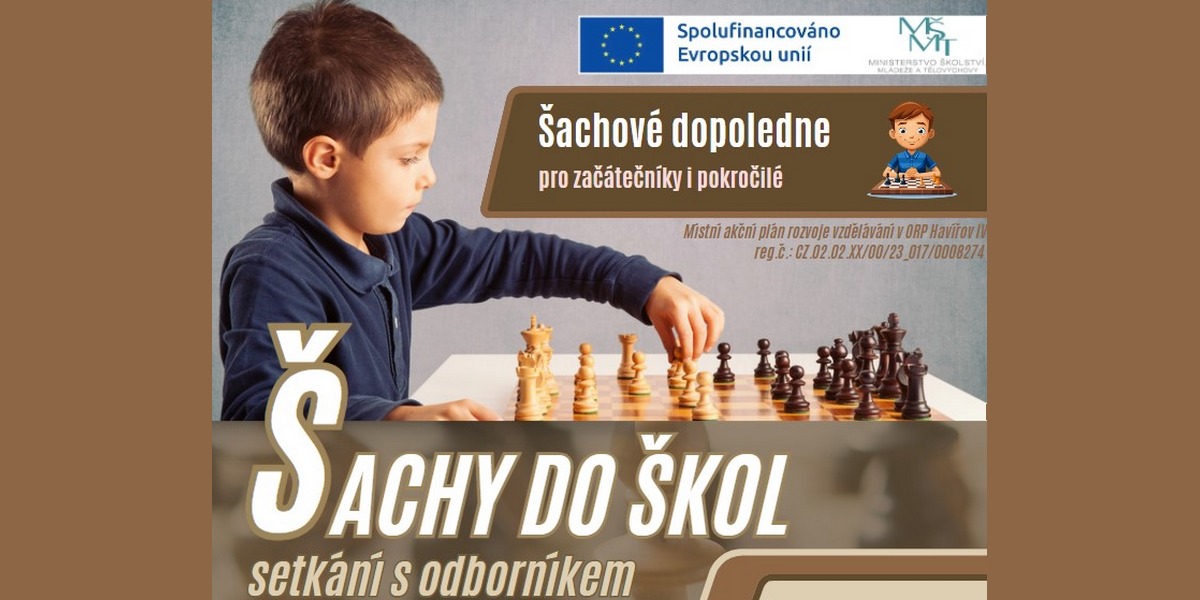 Banner k aktivitě Šachy do škol