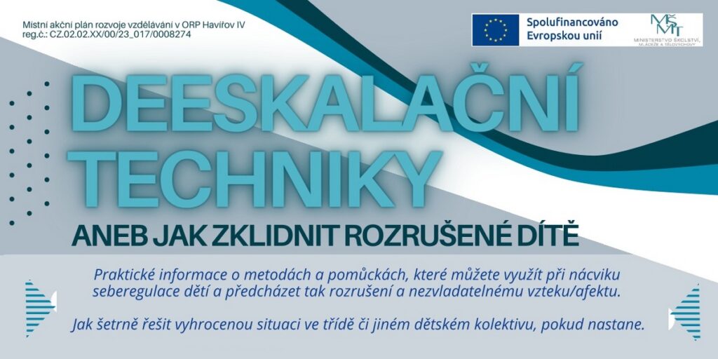 Banner k aktivitě Deeskalační techniky