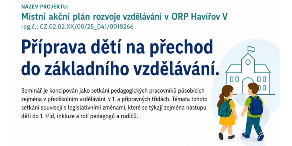 Příprava dětí na přechod do základního vzdělávání - banner