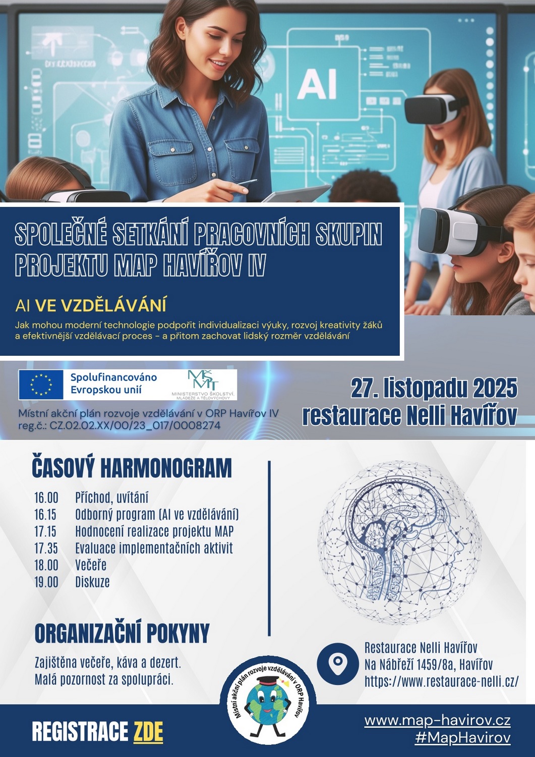 Plakát k aktivitě Společné setkání pracovních skupin